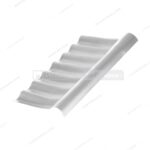 Angle adjustable ridge, lower body, small corrugated, diamond brand, size 28 x 57 cm., (Ivory White Color).